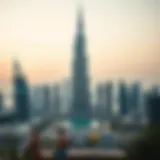 Stunning view of Al Burj Al Shamikha against the Dubai skyline