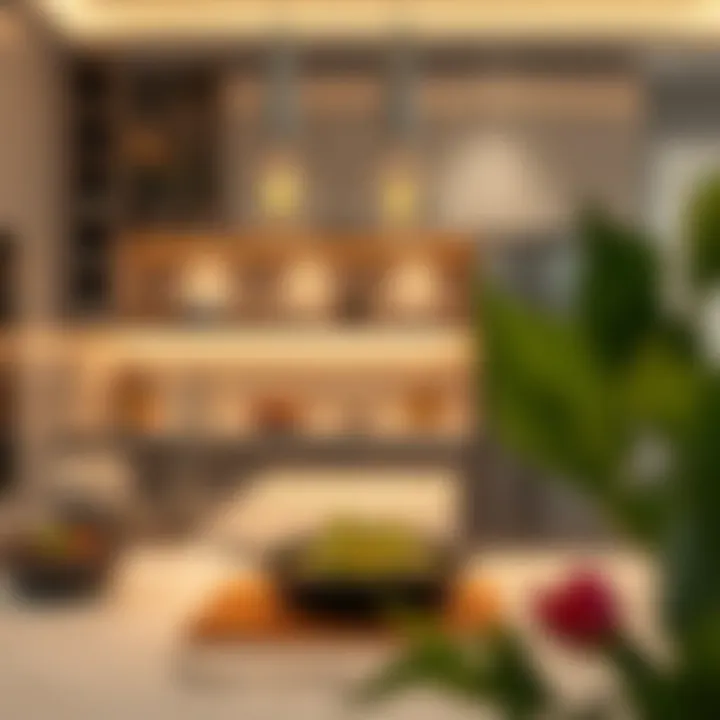 Gourmet kitchen of Al Moosawi Grand Residence highlighting modern amenities