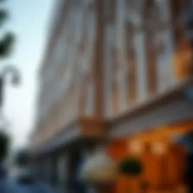 Close-up of the intricate design elements of the Ali Omran Building