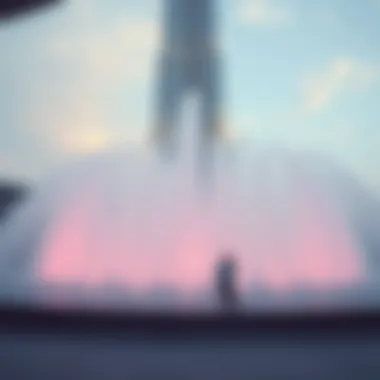 Spectacular fountain display in front of the Burj Khalifa