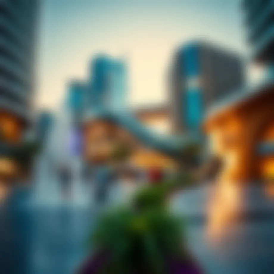 Architectural marvel of City Walk showcasing modern design