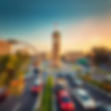 Traffic flow at the Clock Tower Roundabout