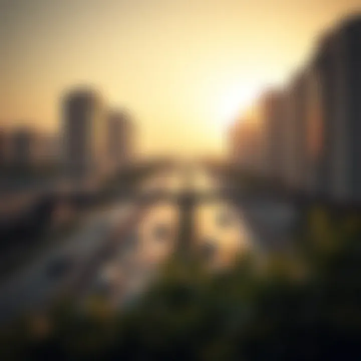A depiction of Dubai's urban development with toll roads