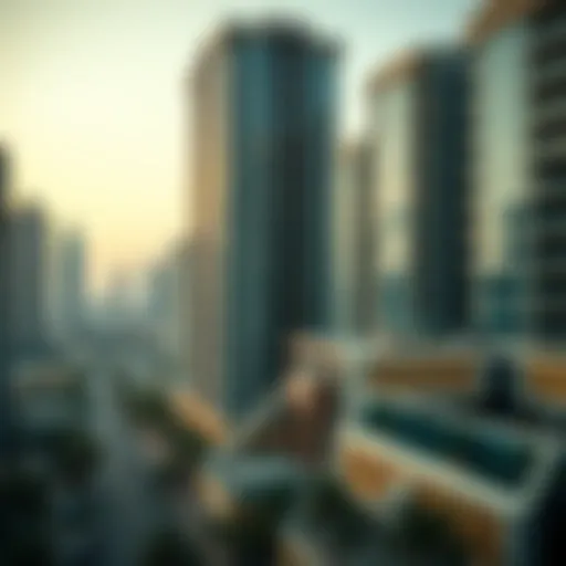 Scenic view of Jumeirah Lake Towers showcasing modern architecture
