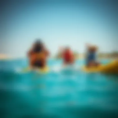 Outdoor Adventures on Al Hudayriat Island Adventure seekers enjoying water sports and outdoor activities