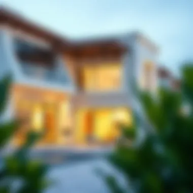 Contemporary architectural design of Al Muneera villas