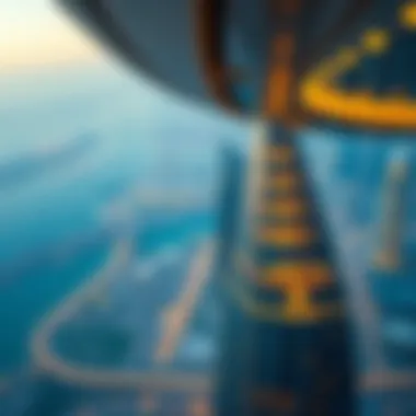 Aerial view of الشامخة موقع showcasing Dubai's skyline