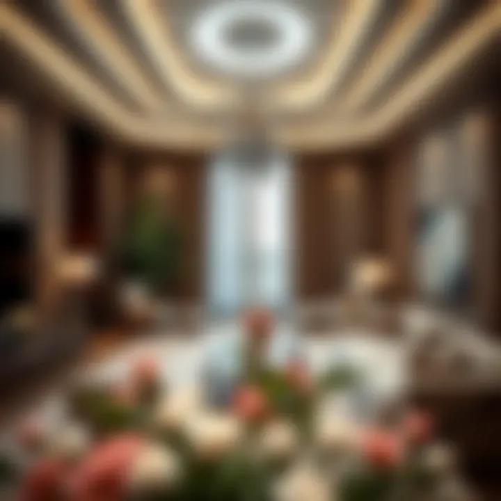Luxurious interior design of a residence in Bugatti Tower