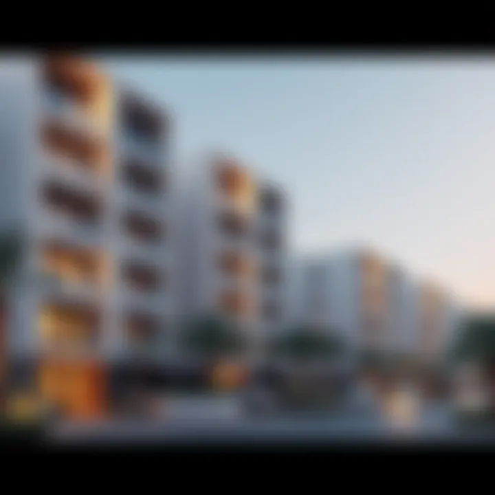Modern residential buildings in Al Quoz