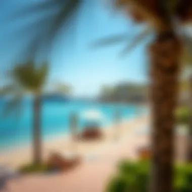 Scenic Beach and Leisure Area at Marina Residence Palm Scenic view of Marina Residence Palm beach and leisure area