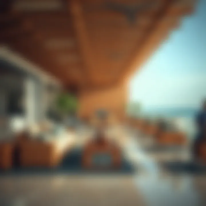 Luxurious leisure area at a Dubai beach resort