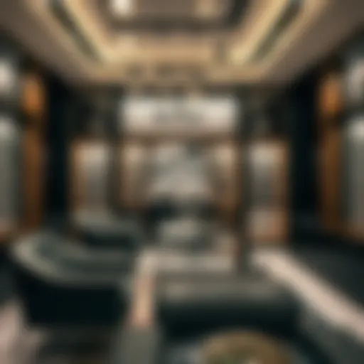 Interior design showcasing luxury eyewear collection