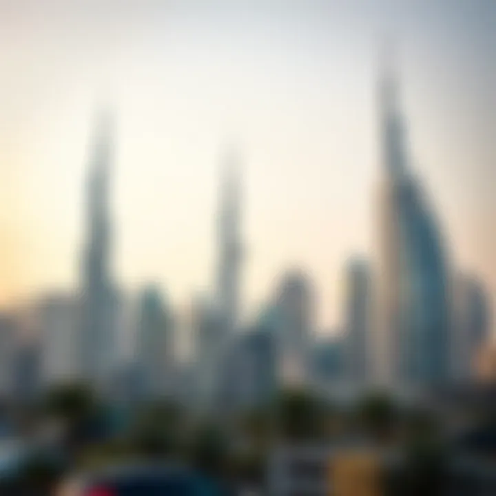Dubai skyline with rental properties