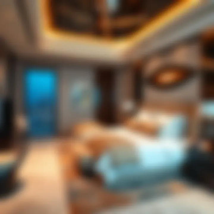Luxurious interiors of a rental room in Jumeirah Beach Residence