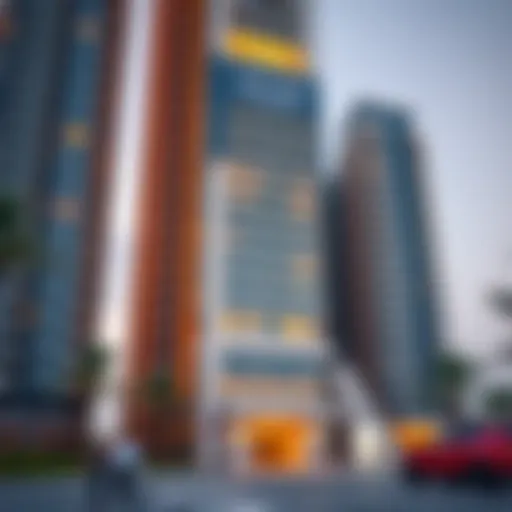 Stunning exterior view of Binary Tower showcasing its unique architectural design