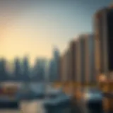 Skyline view of Dubai Marina showcasing the unique architectural designs of residential buildings