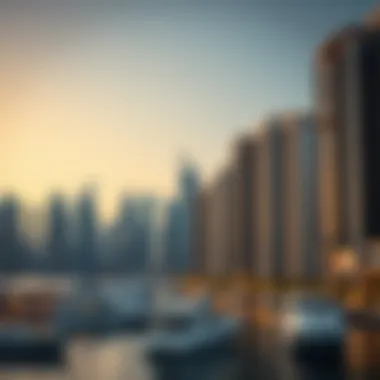 Skyline view of Dubai Marina showcasing the unique architectural designs of residential buildings