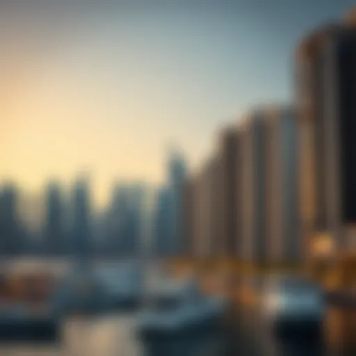 Skyline view of Dubai Marina showcasing the unique architectural designs of residential buildings