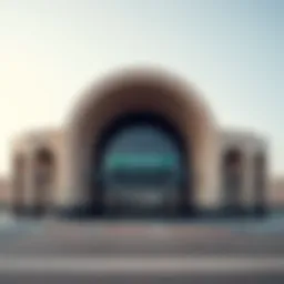 Metro station exterior view in Al Quoz