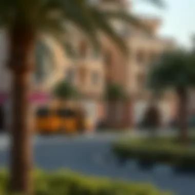 Residential Areas Near Al Quoz Metro Residential buildings near a metro station in Al Quoz