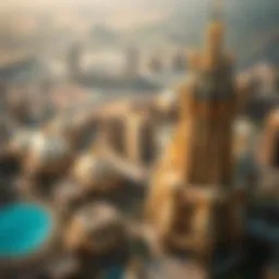 Aerial view of Falcon City of Wonders showcasing its unique architecture