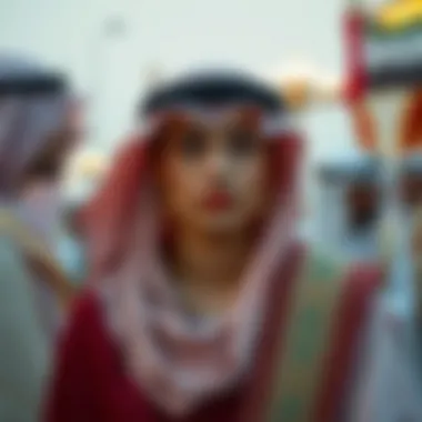 Emirati Heritage on National Day Emirati heritage displayed through traditional attire and crafts