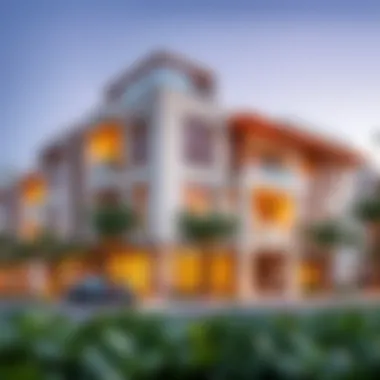 Modern residential building in Dubai with attractive architecture