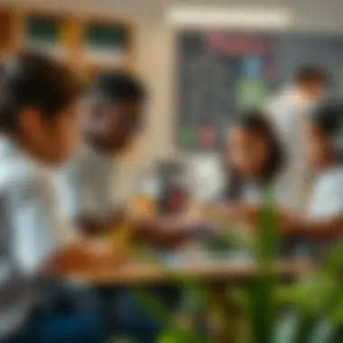 Students engaged in a group activity