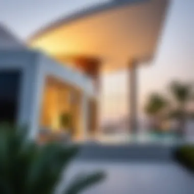 Contemporary Architecture of Radiant Reem Island Close-up of contemporary architecture highlighting innovative design elements.