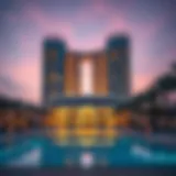 Stunning view of the Al Wasl Building at sunset