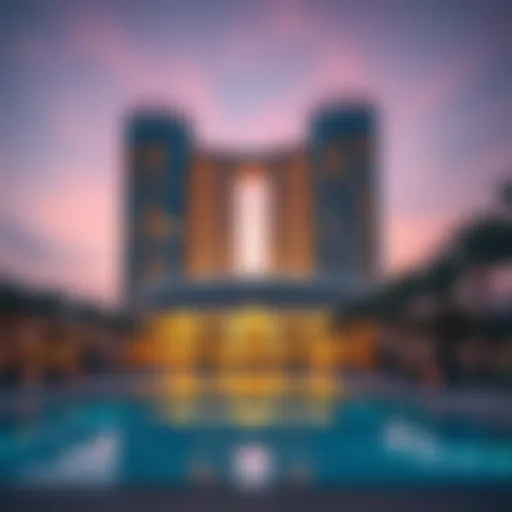 Stunning view of the Al Wasl Building at sunset