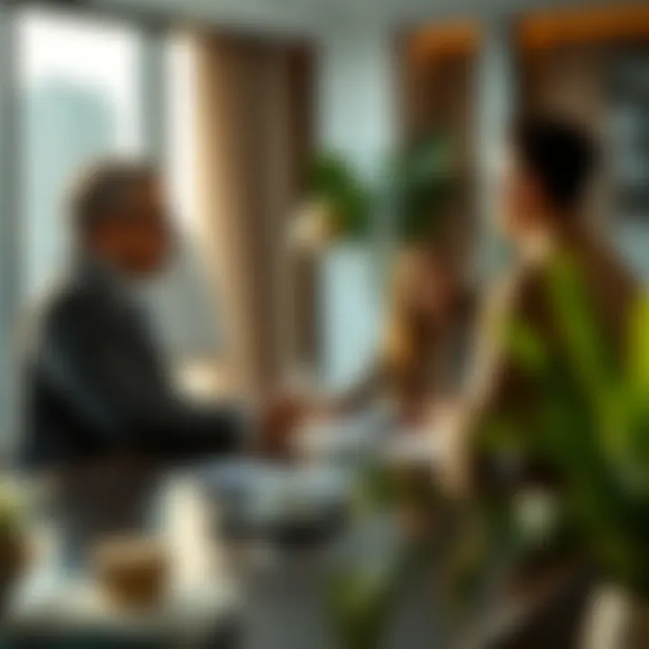 Meeting between clients and tax consultant