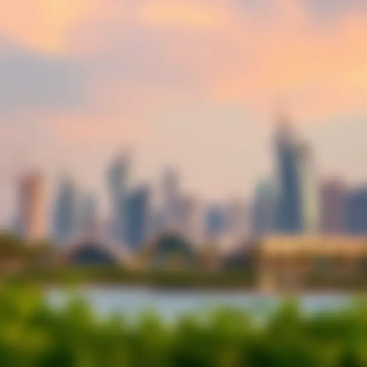 UAE skyline during a national holiday