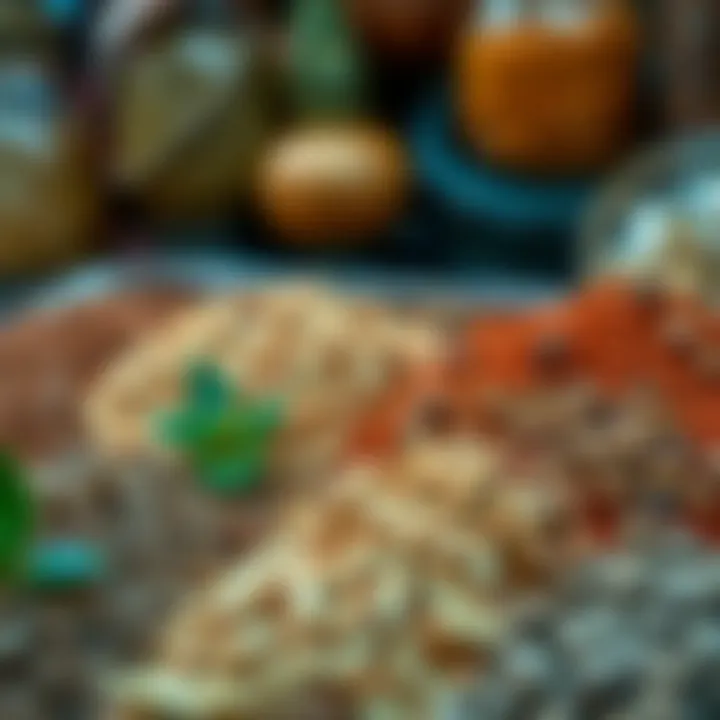 Close-up of exotic spices and herbs